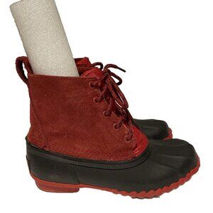Boston Accent Winter Womens Weather Proof Boots Conway Lace Suede Lace Up 7M